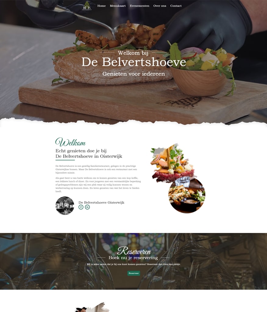 bosrestaurant belvertshoeve portfolio website